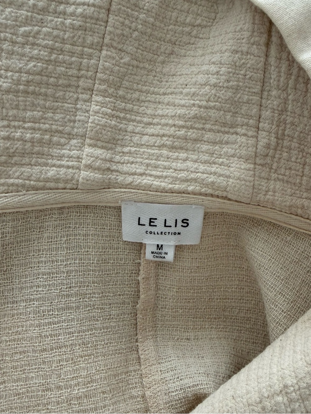 Le Lis Collection Cream Textured Bomber - Picture 3 of 4